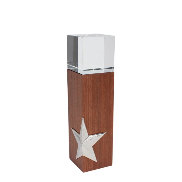 Trofeo de Madera y Cristal «Silver Star» - Imagen 2